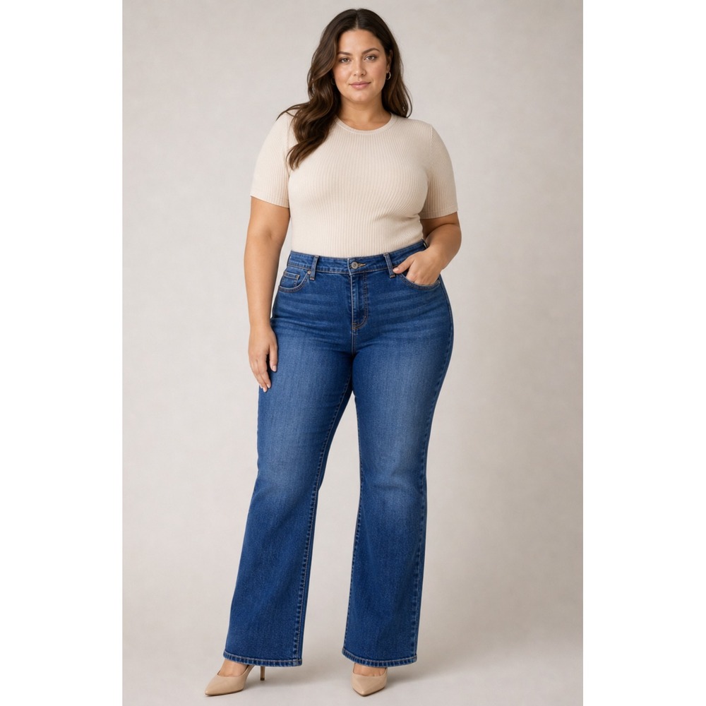 Levi's Perfectly Slimming Bootcut 512 Jeans Womens 16 Blue Cotton blend Stretch